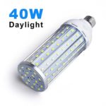 40 Watt LED Corn Bulb,4000 lumen 280 Watt Equivalent 6000K,Cool Daylight White LED Street & Area Light,E26/E27 Medium Base,for Outdoor Garage Factory Warehouse High Bay Barn Backyard,Super Bright