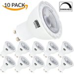 Sunco Lighting 10 Pack – MR16 Dimmable GU10 LED 6W Light Bulb, 3000K Warm White, 40W Halogen Bulb Equivalent, 400 Lumens, 45 Degree Beam Angle, Perfect Standard Size, Recessed Lighting, Track Lighting