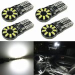 Alla Lighting 4pcs T10 Wedge Best Value Super Bright High Power 3014 18-SMD 194 168 2825 W5W White LED Bulb Lamp for Car Truck Interior Dome Map Door Courtesy License Plate Lights