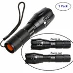 Tactical Flashlight-Tac Light Torch-Best High Lumen Handheld Light with 5 Modes-Adjustable Water-resistant Military Grade Flashlight-Ideal for Outdoors,Home,Emergency,or Gift-Giving