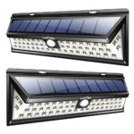 Litom Solar Lights Outdoor 54 LED, Super Bright Wide Angle Solar Powered Light, Wireless Security Waterproof Wall Lights for Garage Patio Garden Driveway Yard RV (2 Pack)