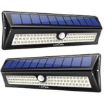 Litom 77 LEDs Solar Light, Super Bright Outdoor Solar Wall Lights with Motion Sensor & Great Waterproof, Security Wireless Nightlight for Garden Patio Path Back Yard (2 Pack)