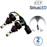 SiriusLED MX 8000 Lumen ZES Chip Extremely Bright LED Headlight Fog Lamp Conversion Kit Pure White 6500K Size 9007 Set of 2