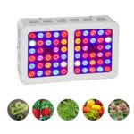 HILLPOW 300W Full Spectrum Plants LED Grow Lights Kits, Indoor Plants Growing Lamps for Greenhouse Flowering Blooming (White)