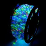 WALCUT Flexible 150FT Crystal Clear PVC Tubing LED Rope Light Indoor/Outdoor Boat Decorative Party Christmas Holiday Business Restaurant Light Kit 110V (Multi-Color)