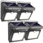 Bright 28 LED Solar Powered Motion Sensor Security Wall Lights-BAXIA TECHNOLOGY Waterproof Wireless Motion Detected Light for Outdoor Gate, Door, Driveway, Garden, Patio, Yard(4 Packs)