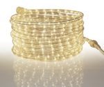 Tupkee LED Rope Light Warm-White – for Indoor and Outdoor use, 24 Feet (7.3 m) – 10MM Diameter – 144 LED Long Life Bulbs