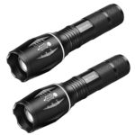 Flashlights, SKYROKU 2 Pack Led Flashlight 800 Lumens Ultra Super Bright 5 Mode Waterproof Tactical Flashlight for Hiking, Camping and Hunting