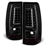 03-06 Chevy Silverado 04-06 GMC Sierra Pickup Truck Black G2 LED Tail Lights Brake Lamps Replacement