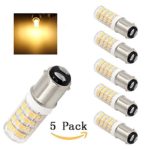 Ba15d Double Contact Bayonet Base LED Light Bulbs 120 Volts 4 Watts 350lm Warm White3000k T3/T4/C7/S6 LED Halogen Replacement Bulb (Pack of 5)