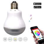 e-Joy LED Smart Bulb with Bluetooth Speaker, Dimmable, Multicolor