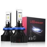 Alla Lighting UM-2018 Newest Version 8000 Lumens Extremely Super Bright Cool White High Power Mini H11 H8 H9 H11LL H8LL H9LL LED Headlight Bulb All-in-One Conversion Kits Headlamps Bulbs Lamps