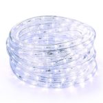 Brizled LED Rope Lights,18ft 216 LED String Lights with Clear PVC Tube, 120V UL Flexible Stripe Lights for Christmas,Holiday and Patio Decorations, Cool White