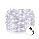 LED String Lights Silver Wire Lights, Leadpo Waterproof Starry String Lights, Decor Rope Lights for Seasonal Decorative Holiday, Wedding, Parties(100 Leds, 33 ft, Cool White)