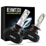 BEAMTECH H7 LED Headlight Bulb,Fanless CSP Chips All in One 50W 8000 Lumens 6500K Xenon White Extremely Bright Conversion Kit of 2