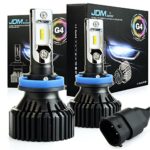JDM ASTAR Newest Version G4 8000 Lumens Extremely Bright AEC Chips H11 H8 H9 All-in-One LED Headlight Bulbs Conversion Kit, Xenon White