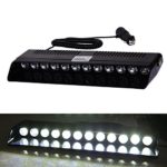 Strobe lights for cars truck Windshield Emergency Lights 12 LED White Lights with 14 Mode 4 solid Sucker & Retractable Cable