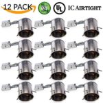 Sunco Lighting 12 PACK – 6″ inch Remodel LED Can Air Tight IC Housing LED Recessed Lighting- UL Listed and Title 24 Certified