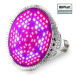 LED Grow Light Bulb,eSavebulbs 80W E27 Full Spectrum Grow Lights for Indoor Plants Marijuana Veg Flowers