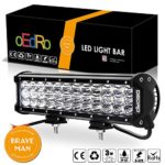 oEdRo 12inch 120W 3-Row Combo LED Light Bar, 6400LM Spot Flood Driving Light for Off Road Lights Motorcycle Boat Light SUV 4X4 4WD ATV Jeep Lamp