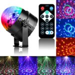 Disco Ball LED Party Dj Lights with Remote Control RBG Strobe Led Lamp 7 Modes Stage Party Strobe Light for Christmas Parties Wedding Outdoor Decorations