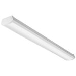 Lithonia Lighting FMLWL 48 827 4 ft. White LED Wraparound Flushmount- LED Ceiling Light for Garage | Attic | Basement | Home|shoplight, 2700K