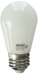 Meridian Electric 13181 Meridian 11W Equivalent General Purpose Bright White S14 LED Light Bulb