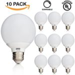 Sunco Lighting 10 PACK – UL & ENERGY STAR LISTED – 6W Dimmable G25 LED Bulb, 40W Equivalent Vanity Light Bulb, Cool White 4000K, Medium E26 Screw Base Omnidirectional Globe Bulb