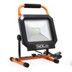 Work Light, Tacklife LWL3B LED 50W 5000 Lumens Work Light IP65 Waterproof Flood Lights, 6.56Ft/2M Wire with Plug, Stand Working Lights for Garage, Garden, Lawn and Yard,5000K Daylight White