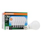 SYLVANIA Ultra 12-Pack 60W Equivalent Dimmable Daylight A19 LED Light Fixture Light Bulbs