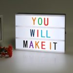 LitEnergy Light Up Your Life A4 Size Cinematic Light Box with Letters and LED Light (Colour Version)