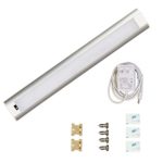 Plug in Under Cabinet LED Lighting Dimmable, Hand Wave Activated Under Counter Kitchen Lighting with IR Sensor, Easy Installation, 5W, 12 Inch Panel, Natural White 4000K