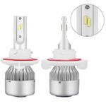 simdevanma LED Automobile Headlight Bulbs with Advanced LED Chip and All-in-One Conversion kit-80W/8,000LM/6,000K-2 Year Warranty(Upgraded Version)(H13)