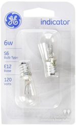 GE Lighting 15820 6-Watt Indicator Light S6 2-Pack