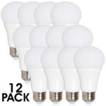 Maxxima LED A19 – 800 Lumens 60 Watt Equivalent Warm White (2700K) Light Bulb, 10 Watts (Pack of 12)