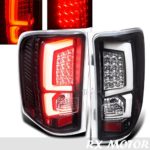 Chevy Silverado 1500 2500 3500 Crew Cab Black LED Bar Tail Rear Brake Signal Lights C-streak Parking Light