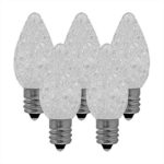 NORAH DECOR Faceted LED C7 Warm White Christmas Replacement Night Light Bulbs, Commercial Grade,Supper Brightness LED, Fits Into Candelabra E12 Base Sockets, 25 Pack