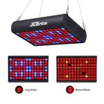 300W LED Grow Light Panel Full Spectrum with IR Veg & Bloom Dual Mode JCBritw Growing Lamps Aluminum Made with Extendable Jack for Hydroponic Greenhouse Indoor Planting Veg & Flowering