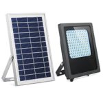 Solar Powered Led Flood Light,HiJi 120Leds 800Lumen IP65 Waterproof Outdoor Security Flood Light Fixture for Flag Pole, Sign, Garden, Farm, Shed, Boat, Camping, Garage,Auto-on/off Dusk to Dawn