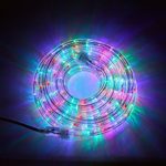 24 Ft. Plugin Rope Lights, 287 Multicolor LEDs, Connectable, Dimmable, Waterproof, Indoor/Outdoor Use, Ideal for Backyards, Weddings and Christmas Decor