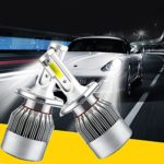 H4 Led Headlight Bulbs,VKOSHA Headlamps Conversion Kits, All-in-One Automobile Lamp Replacement with Advanced COB Chips, Waterproof 72W 6000K Cool White Light 2pcs (One Set)- 1Year Warrenty