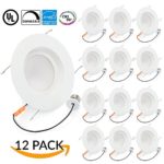 Sunco Lighting 12 PACK – 13Watt 5/6-inch ENERGY STAR Dimmable LED Recessed Lighting Fixture Retrofit Downlight – 5000K Daylight LED Ceiling Light – 830LM, Title 24 Certified, ROHS, 5yr warranty