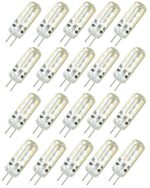 KINGSO 20 Pack G4 LED Bulb 1.5W Bi-Pin LED Light Bulb 24×3014 SMD 15W Halogen Bulb Equivalent Shatterproof 165 Lumens 360° Beam Angle DC 12V – Pure White