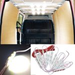 12V 60 LEDs Van Interior Light Kits, Ampper LED Ceiling Lights Kit for Van Boats Caravans Trailers Lorries Sprinter Ducato Transit VW LWB (20 Modules, White)