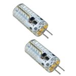 LJY 2pcs Pack G4 3014 SMD 48-LED 3W LED Crystal Bulbs 360 Degrees Energy Saving Capsule Spotlight Lamps AC/DC 12V (Green)