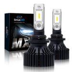 SiriusLED MX 8000 Lumen ZES Chip Extremely Bright LED Headlight Fog Lamp Conversion Kit Pure White 6500K Size 9006 Set of 2