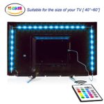 LED TV Backlight, Maylit 2M/6.56ft Neon Accent LED Lights Strips For 40 To 60 IN HDTV Neon Light Bias lighting with Remote, USB LED Strips TV Backlight