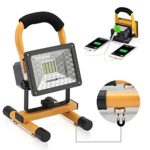 15W 24 LED LED Work Light with Magnetic Stand Vaincre Spotlights Camping Outdoor Lights Portable Rechargeable with Dual USB Port and Emergency SOS Red Lights Mode