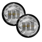 Wecade 4-1/2″ 4.5inch LED Passing Light for Harley Davidson Fog Lamps Auxiliary Light Bulb Motorcycle Daymaker Projector Spot Driving Lamp Headlight (Chrome)