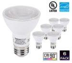 6 PACK Wet Location Dimmable PAR20 LED Light Bulb, 50W Equivalent, 550Lm, High CRI90 Flood Light Bulb, 5000K Daylight, E26 Medium Screw Base, Energy Star & UL Listed LED Spotlight, 3 YEARS WARRANTY